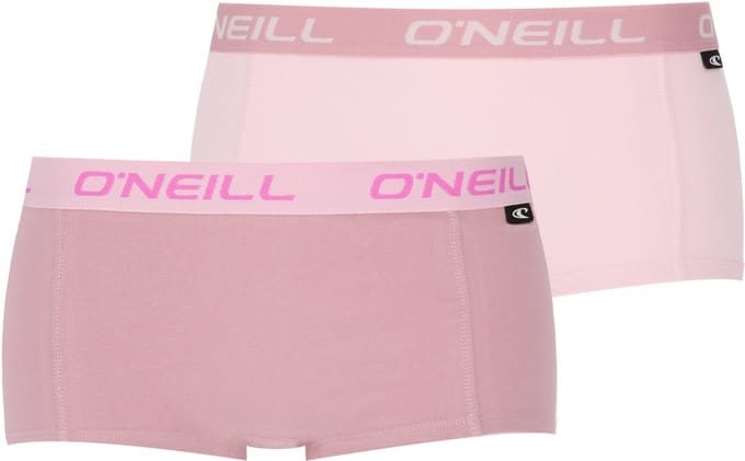 O'Neill dames boxershorts 2-pack - mauve light lilac - maat L