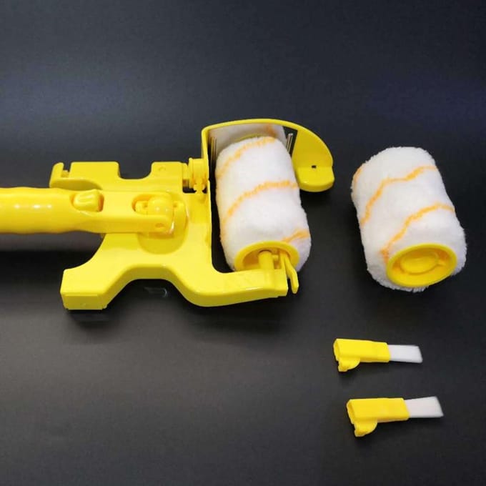 Nieuwe Clean-Cut Verfrandroller Multifunctionele Roller Verfroller Set voor Huis Muur Plafonds Verf geel