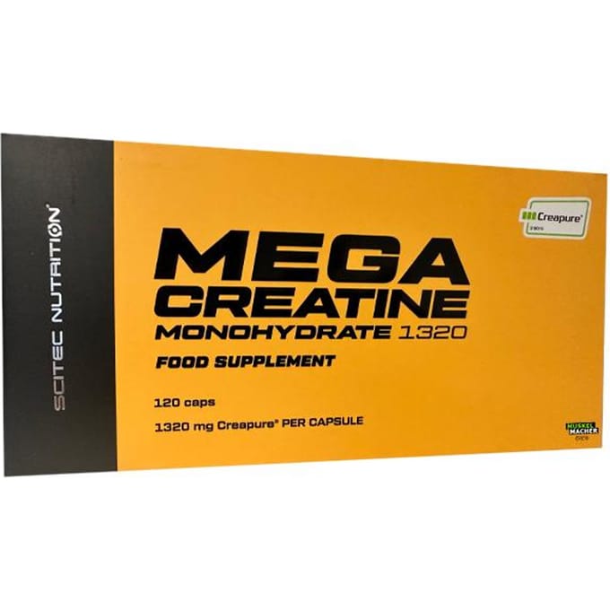 Scitec Nutrition® - Mega Creatine Monohydrate 1320 (120 capsules) - 60 doseringen - Creapure® - creatine monohydraat - creatine capsules