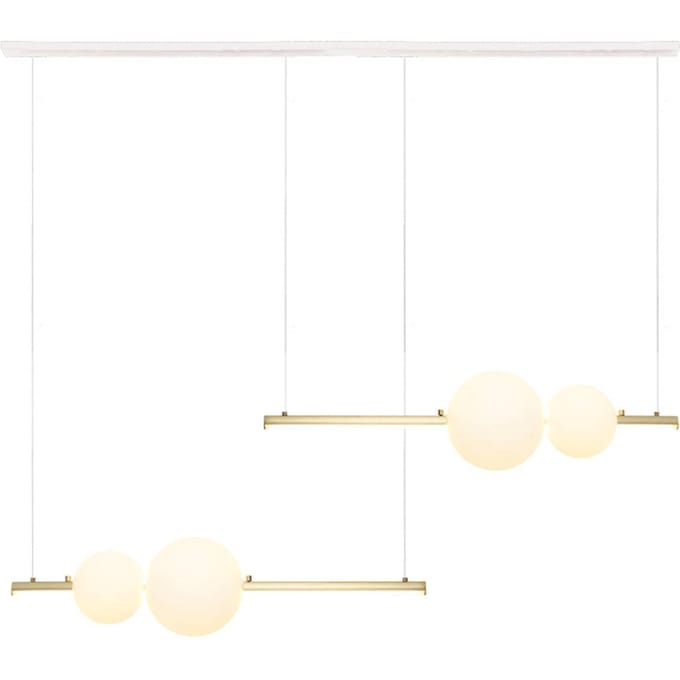Zambelis LED hanglamp 22235 lengte 105 cm goud/wit/opaal