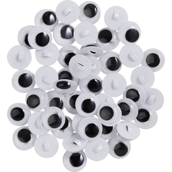 VBS  Wiebelogen om op te naaien "Rond", 10 mm, 50 stuks
