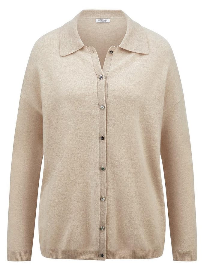 Vest 100% kasjmier Van Peter Hahn beige