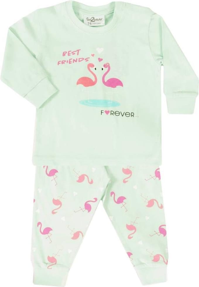 Fun2Wear Pyjama Flamingo Mint Maat 152