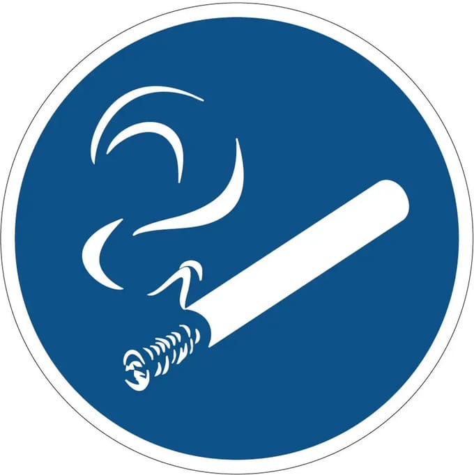 Roken toegestaan gebodssticker | 40 cm