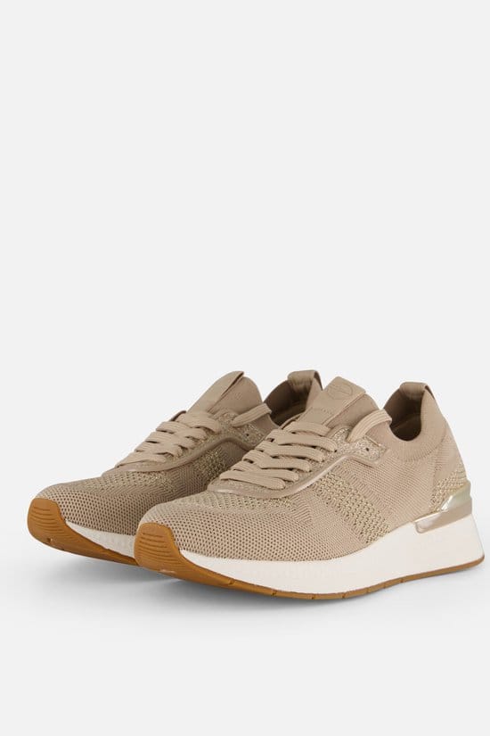 Tamaris - maat 38- Sneakers beige Textiel - Dames