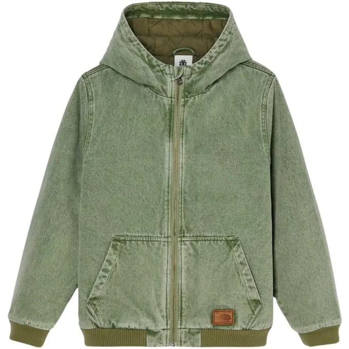 Element Dulcey Denim Co Sweatshirt Met Rits Groen 12 Years Jongen