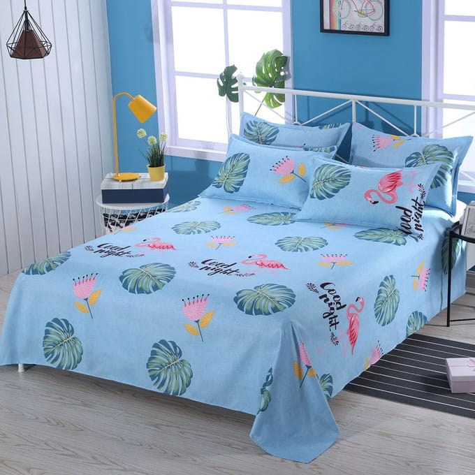 Draps de lit doux pour la peau, draps de lit en coton absorbant la transpiration et respirants 160*230cm
