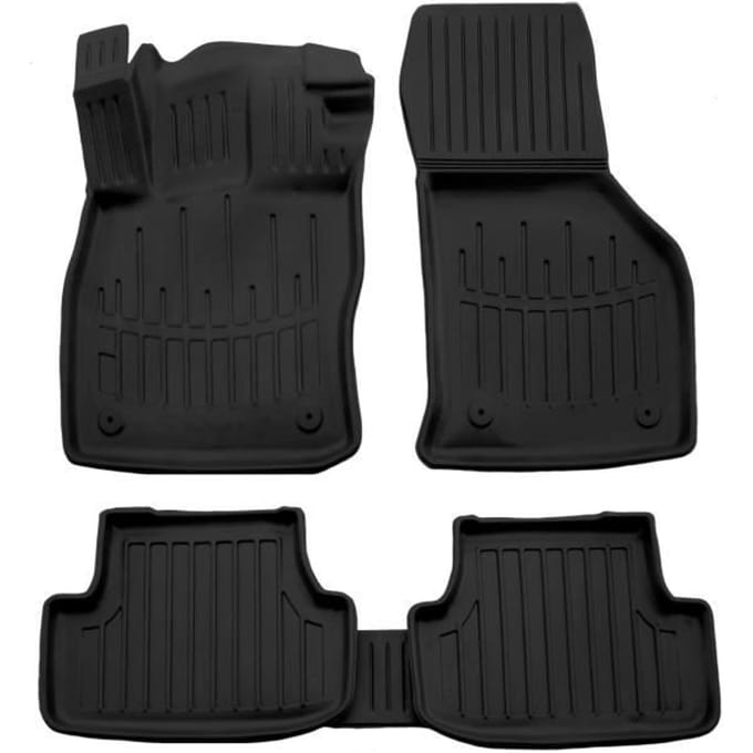 Tapis de sol 3D - SCOUTT - Volkswagen Golf 8 - Caoutchouc Premium - Noir - Sur mesure noir
