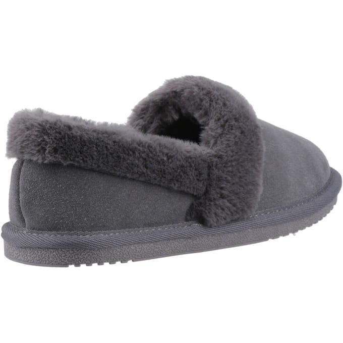 Hush Puppies Ariel Suède Dames Grijze Slippers
