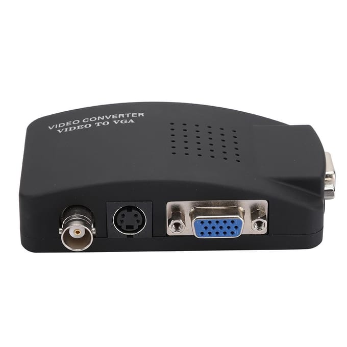 BNC S-Video Naar VGA HD Converter Adapter Voor Computer PC Monitor EU Plug