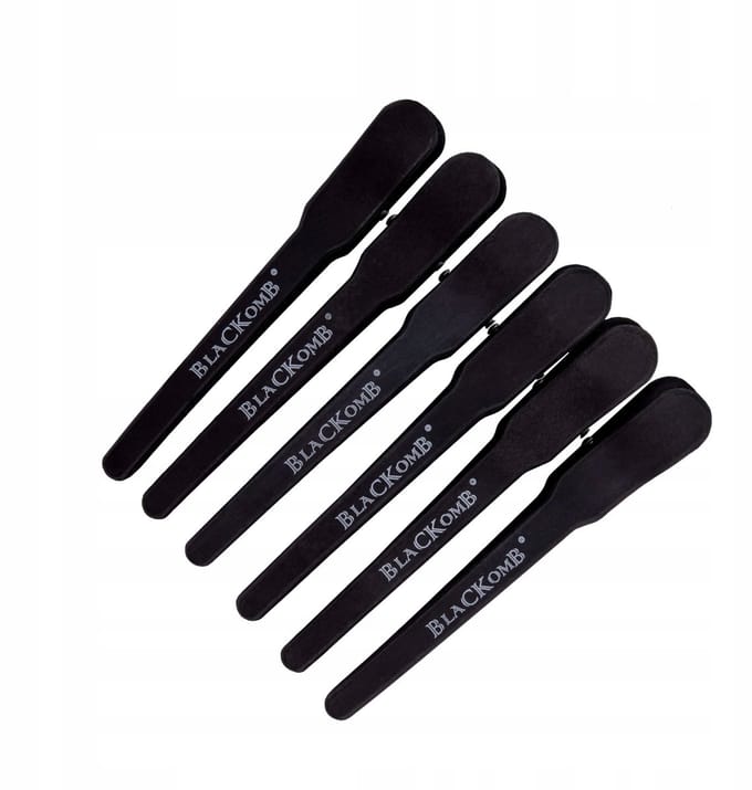 Blackomb haarclips - professionele zwarte carbon haarspelden - 6 stuks