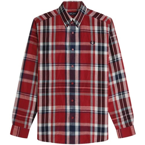 Fredperry Fp Madras Check Overhemd - Fashion Wear - Volwassen