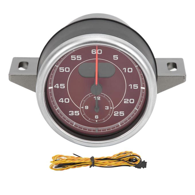 Dashboardmeter Klok Auto-interieur Herverpakking Vervanging voor MACAN 2014-2021 Red gray