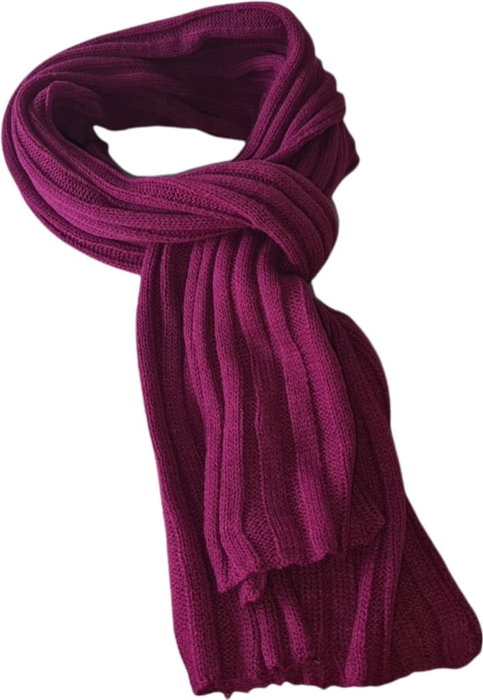 Paradise Sjaal - Wintersjaal - 20x180 - Raspberry