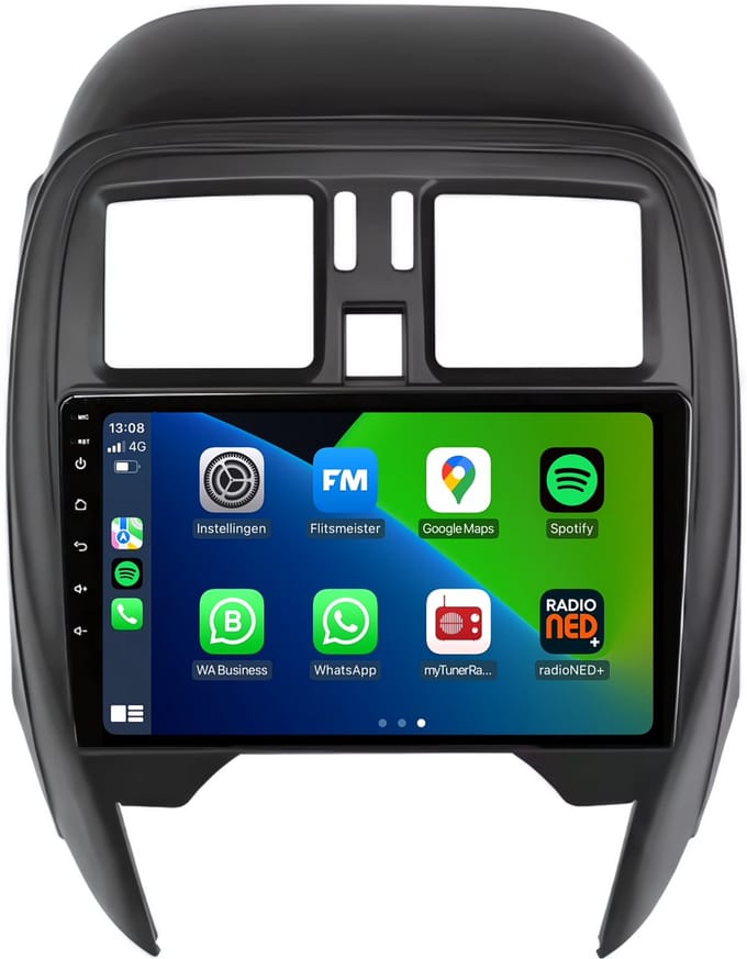 Carplay autoradio voor Nissan Micra | 2013 t/m 2017 | Android 13 | Draadloos Apple Carplay & Android Auto | 2GB + 32GB | 8-Core processor | Davilon | 2025 model | 2013 2014 2015 2016 2017 | Bluetooth & Wifi