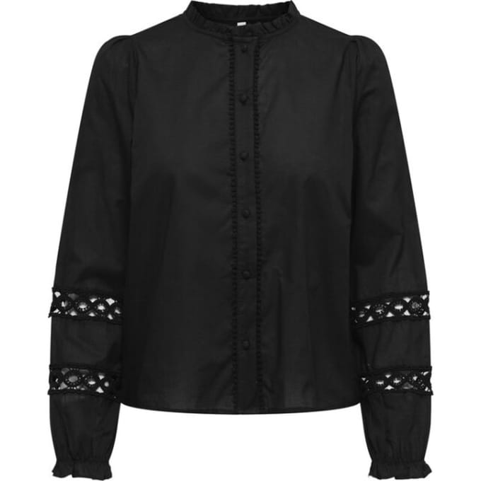 ONLY - ONLTUA L/S DETAIL SHIRT WVN CS - Dames - Blouses