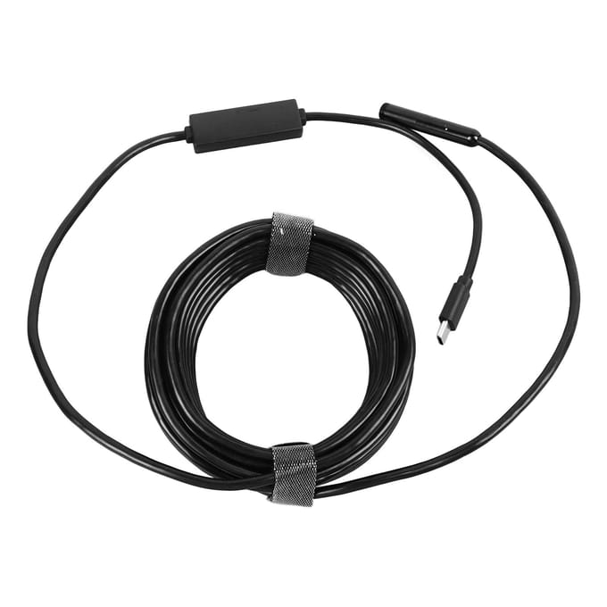 Caméra Endoscope avec Lumière 5MP HD IP67 Étanche Inspection d'Égout Serpent Boroscope 5 mètres black