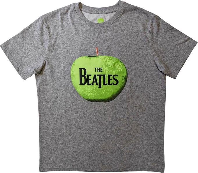 The Beatles - Apple Logo Heren T-shirt - L - Grijs