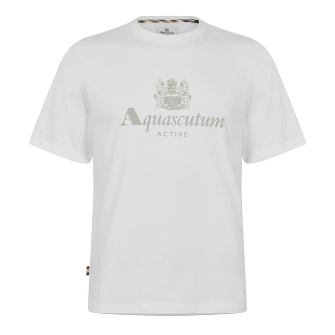 Aquascutum Herenlogo T-Shirt (Wit)