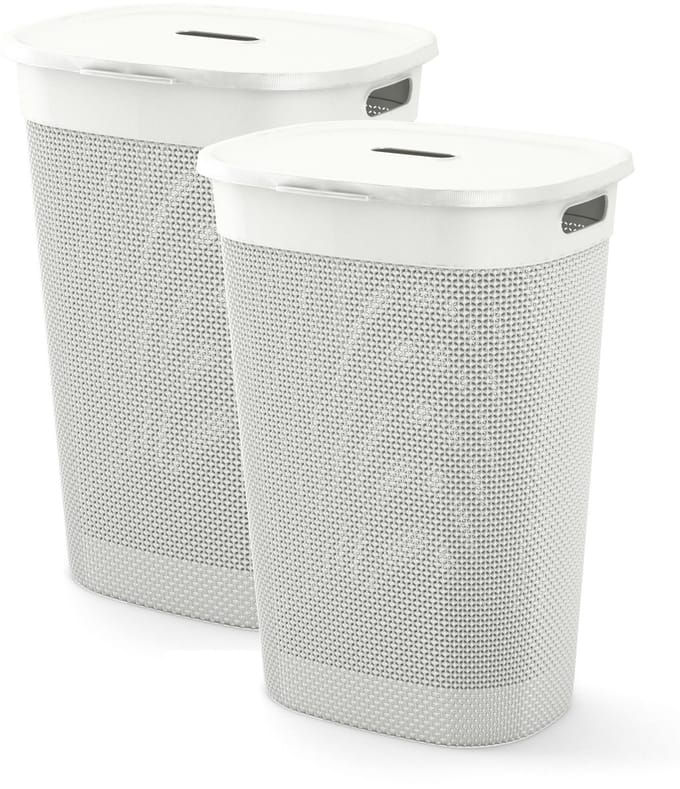 Curver Filo Wasmand met deksel 55L - 2 stuks - Wit