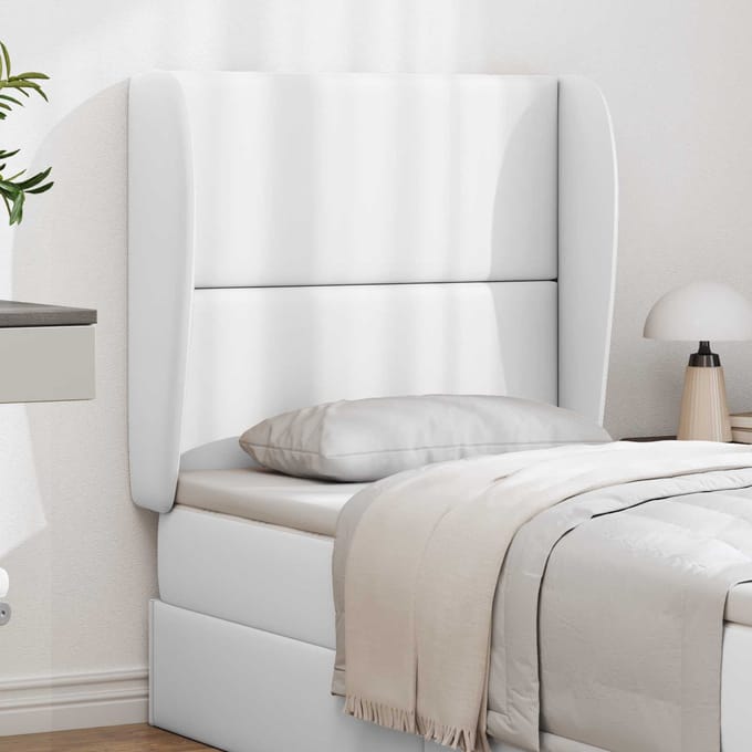 vidaXL - Hoofdbord - oor - Wit - PVC