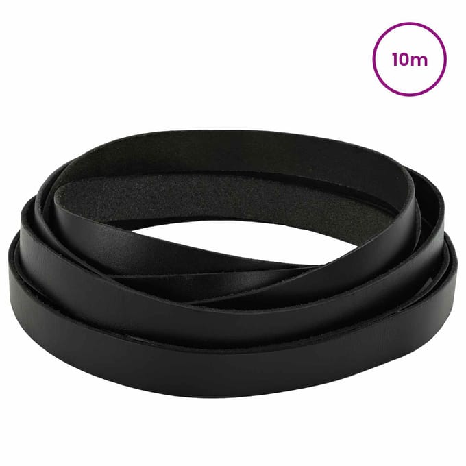 vidaXL - Leren - riem - 1 - Zwart - 1000 - x - 1,5 - cm - Leer