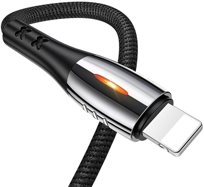 USAMS U-Tone Serie - Lightning Kabel - Snelladen - 1.2m - Zwart