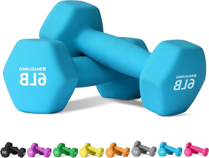 Dumbbell Set - Hand Gewicht - Kracht Training - Neopreen Gecoat - 12.74 Pond - Blauw