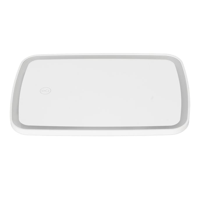 Miroir de maquillage avec lumières USB rechargeable Inclinaison verticale à 45 degrés Écran tactile dimmable Éclairé white