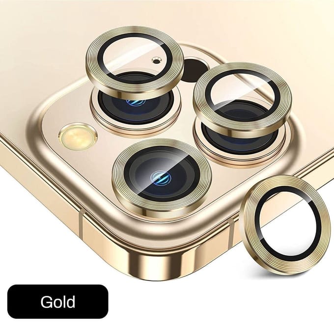 Magic Glass Box individuele ring Camera Lens Screen Protector - Screenprotector - Camera Protector Geschikt voor: iPhone 14 Pro & 14 Pro Max - Goud