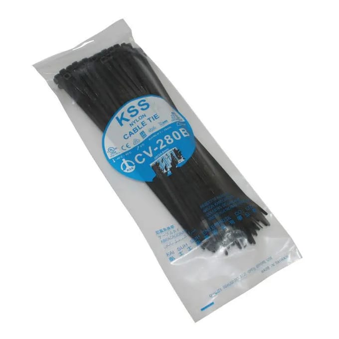 Pak van 100 nylon klemmen P2R Rilsan 4,8x280 mm