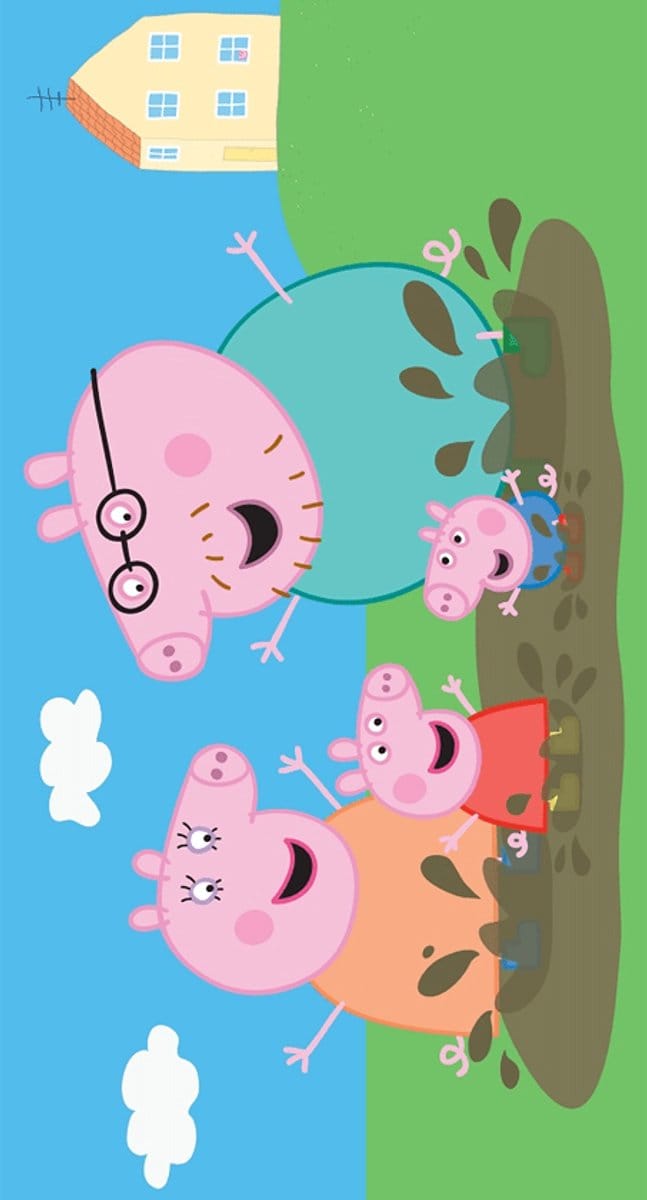 Peppa Pig strandlaken modder 70 x 140 cm