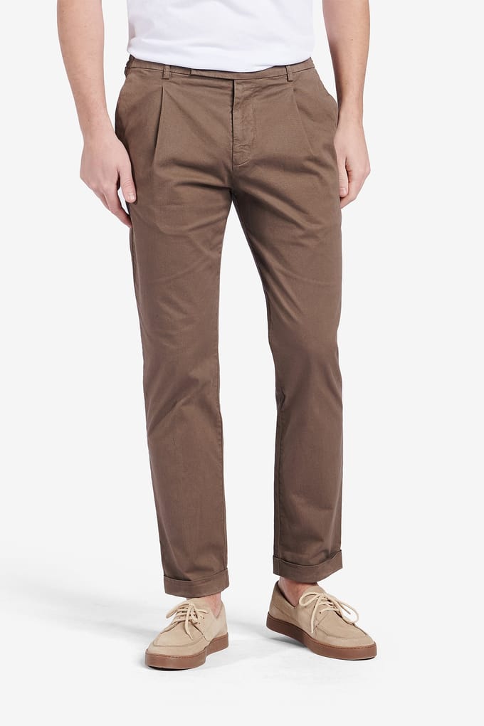 No Label Langford Cotton-stretch Taupe Größe: 46 | Chinos Outlet | Herren | Schwarz