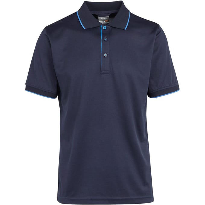 Regatta Heren Navigate Poloshirt met Korte Mouwen (Marine/Franse marine)