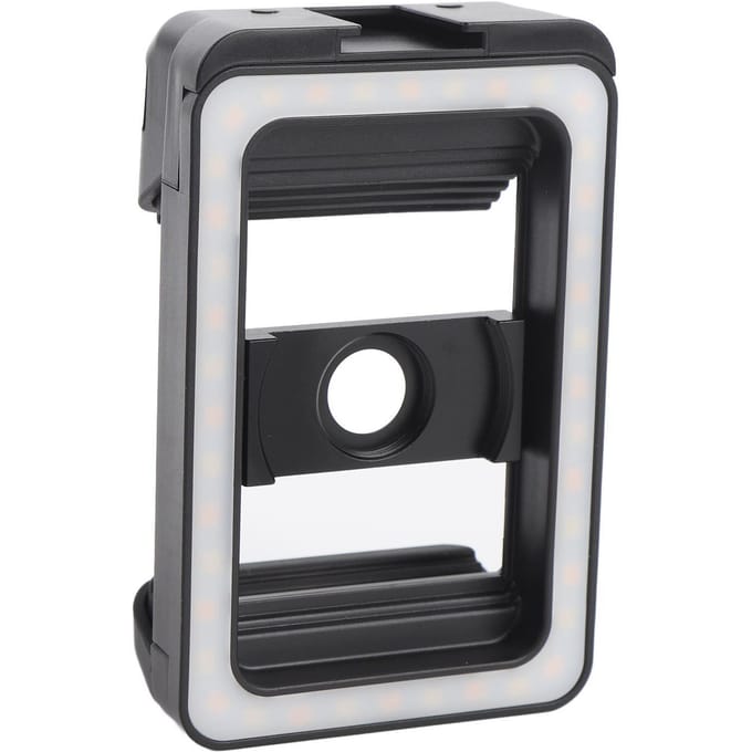 17mm+37mm Schroefdraad Lensadapter met LED Invullicht Eendelig Lens Telefoonadapter voor Android Lens white