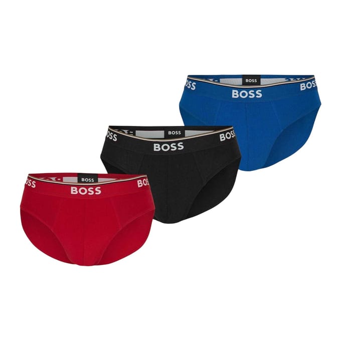 Boss Heren Premium Katoenen Boxers (Verpakking van 3) (Bruin)