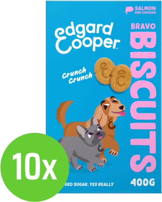 Edgard & Cooper Biscuit Salmon 400 gr - hondensnack - 10 verpakkingen