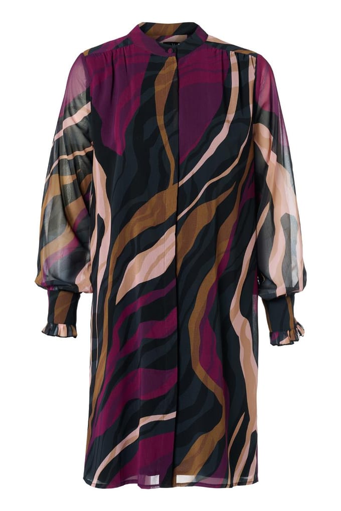 Ashley Print Tuniek Dark Berry