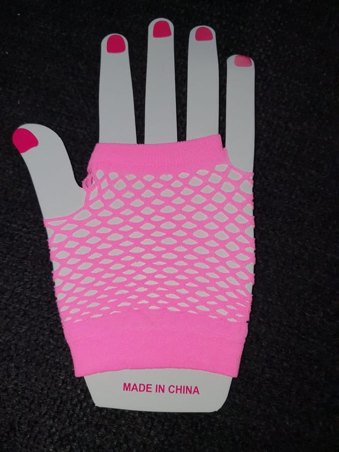 10X Paar korte nethandschoenen - Roze