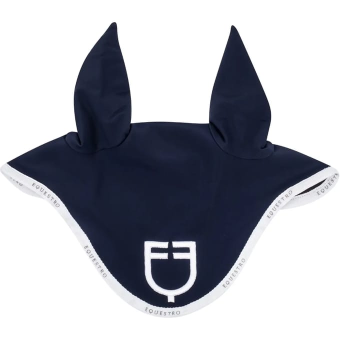 Korte muts van technische stof met logo Equestro