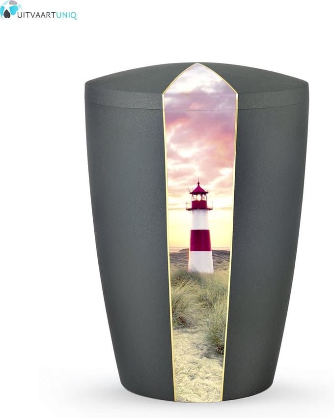 Urn antraciet fluweel vuurtoren - bio