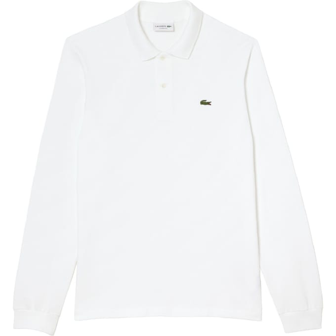 Lacoste Classic Fit polo lange mouw - wit