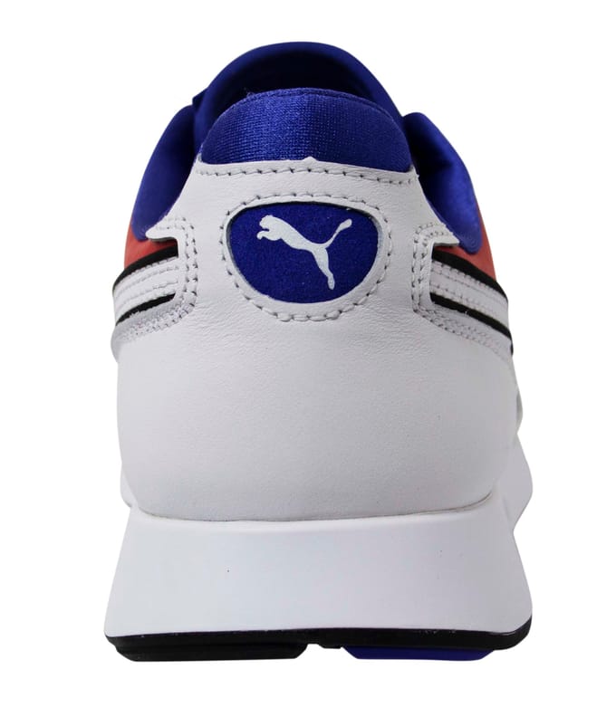 Puma RS-100 Sound Wit Leer Lace Up Heren Hardlooptrainers 368025 01