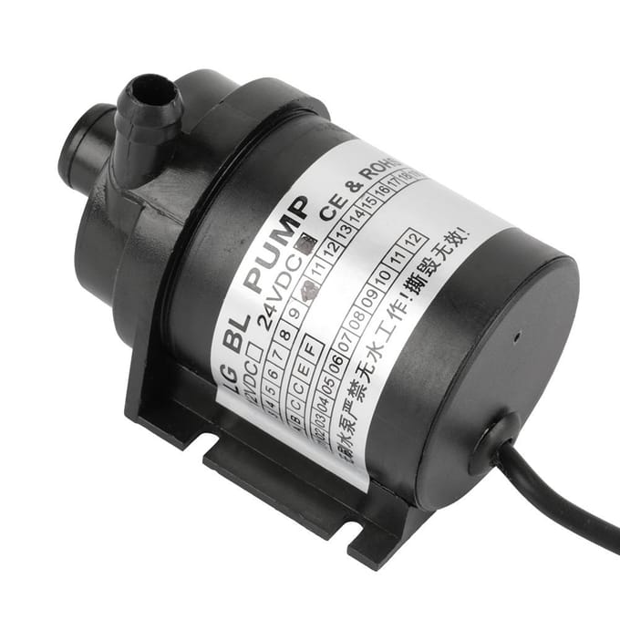 24V10W Zwart Hoge Temperatuurbestendigheid Circulatie Laag Geluidsniveau Borstelloze Waterpomp