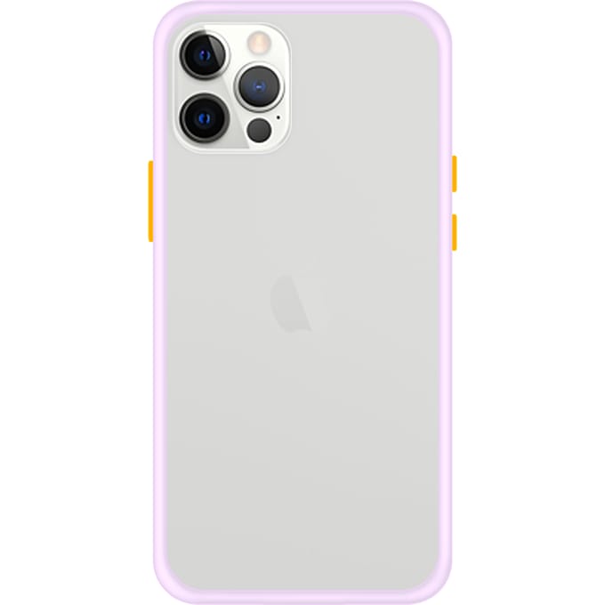 iPhone 12 Pro Max Back Cover - Paars/Transparant