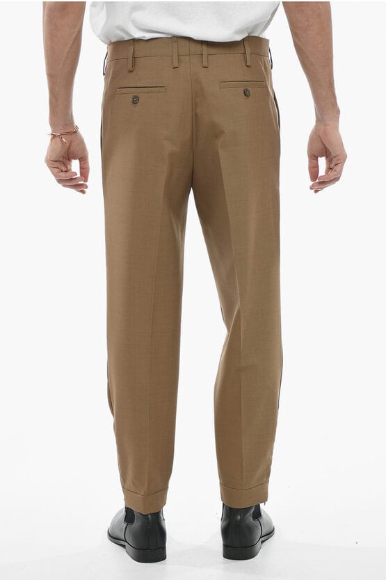 Slim Fit JAMIE Chino-broek met enkelritsen in bruin