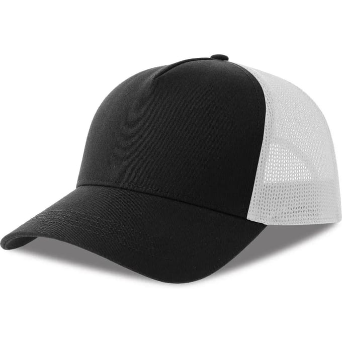 Atlantis Headwear Rapper Cotton-S Cap AT535 - Black/White - One size