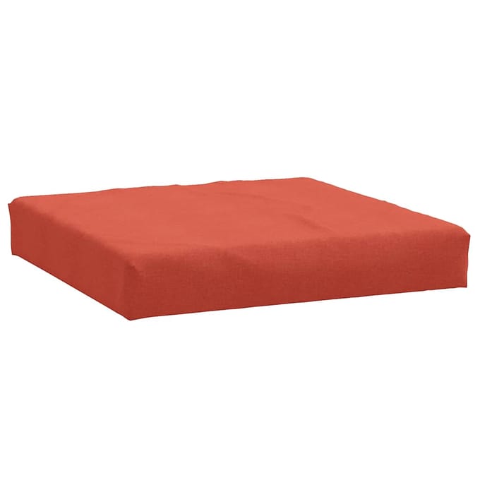 vidaXL - Palletkussen - 60x60x9,5 - cm - stof - gemêleerd - rood