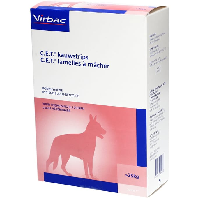 C.E.T. kauwstrips hond meer dan 25 kg - doos 226 gr.