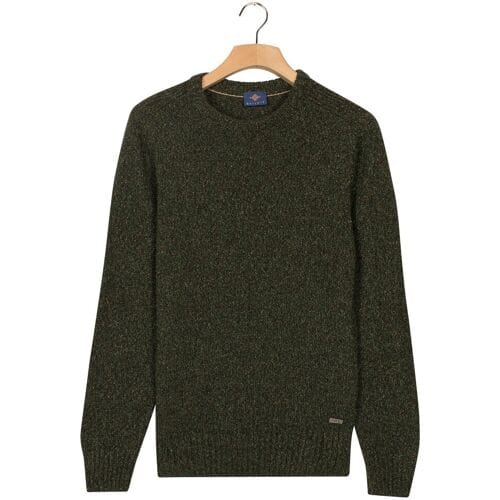 Baileys Trui Crew Neck Pullover Multicolor Single Knit Donker Groen / male